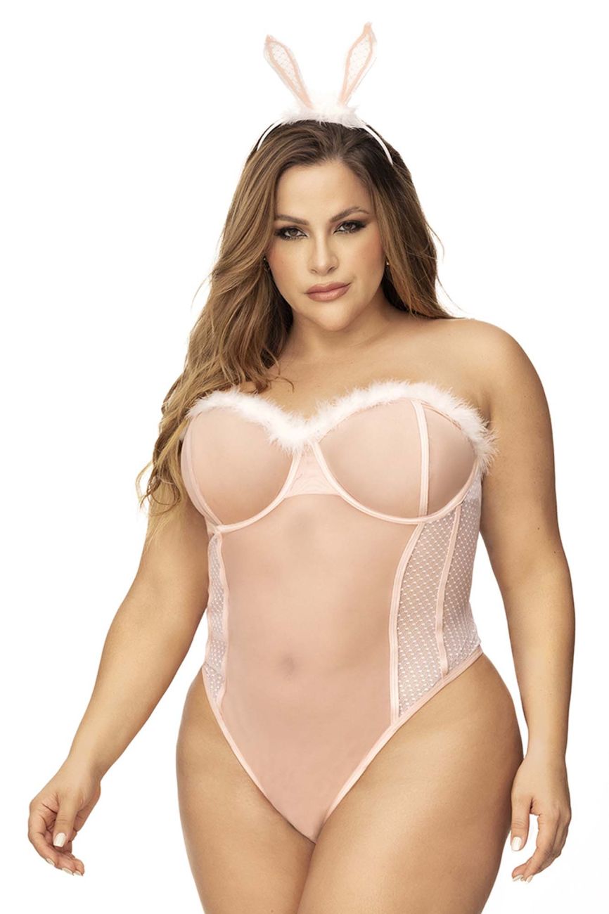 Mapale 60009X Curvy Size Costume Sexy Bunny Color Only Color.