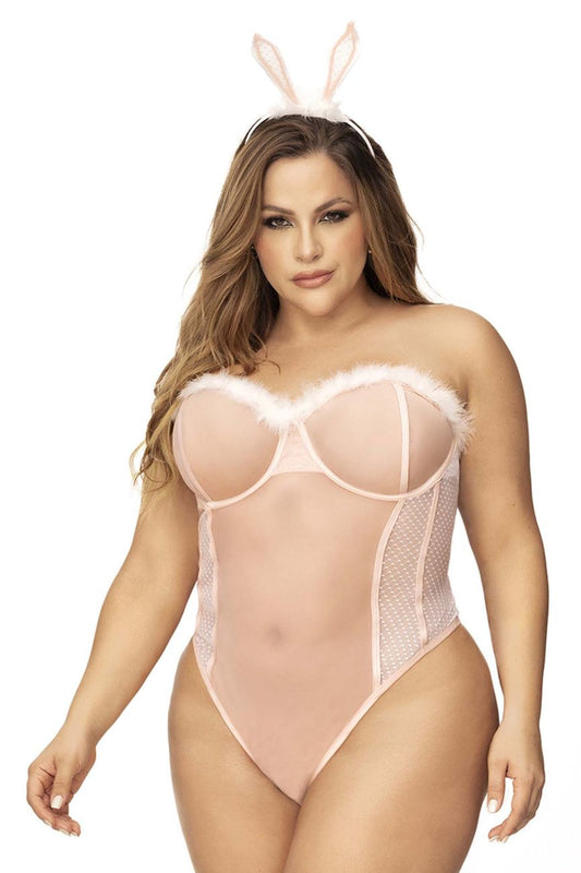 Mapale 60009X Curvy Size Costume Sexy Bunny Color Only Color.