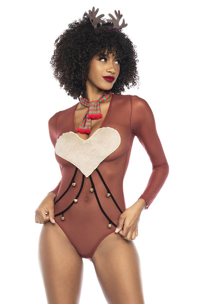 Mapale 60012 Costume Curvy Size Sexy Babe Reindeer Color Only Color.