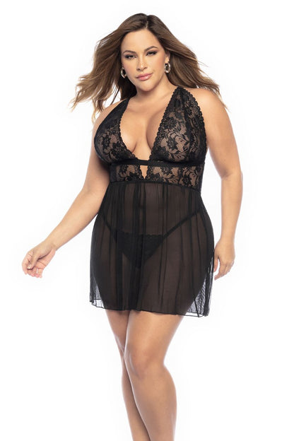 Mapale 7500X Curvy Size Babydoll Color Black.