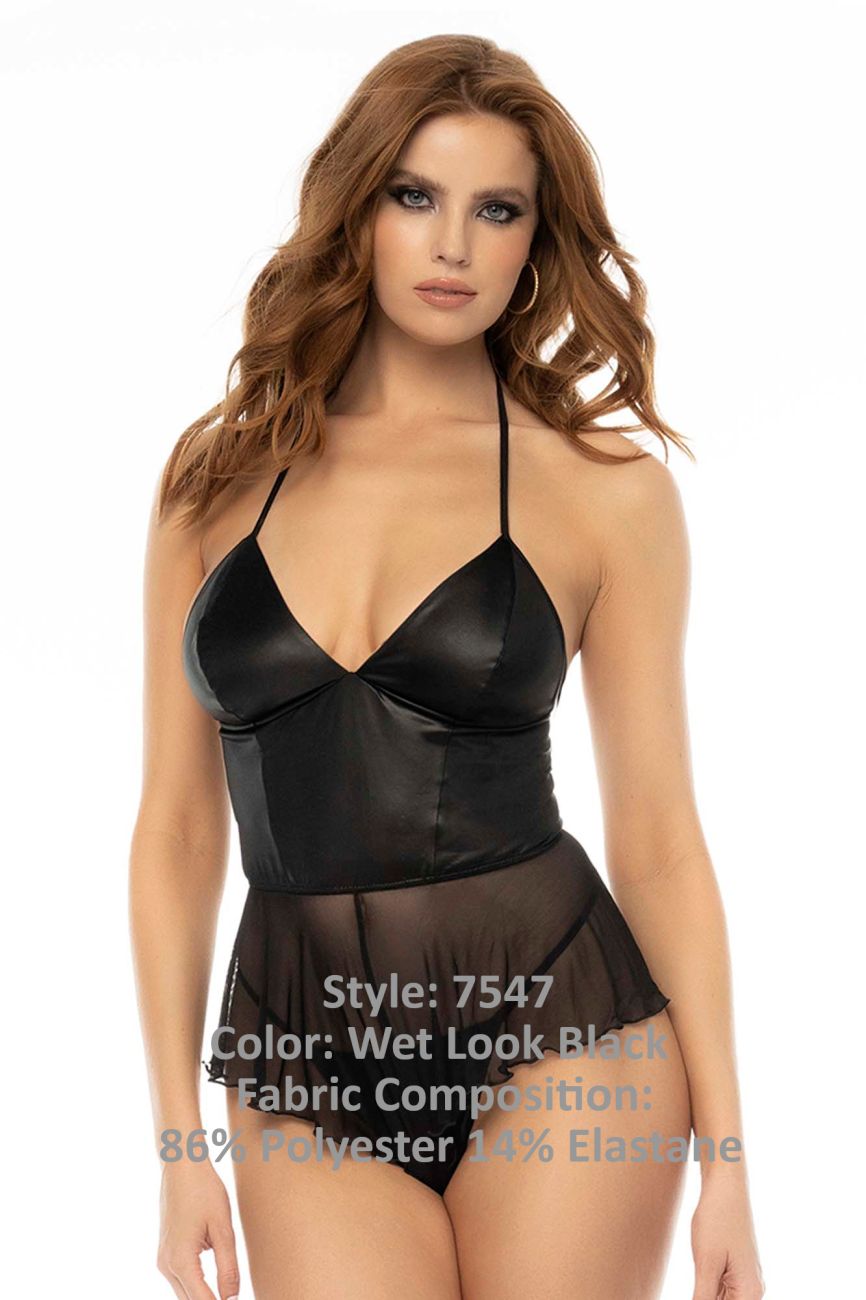 Mapale 7547 Pearl Babydoll Color Wet Look Black.