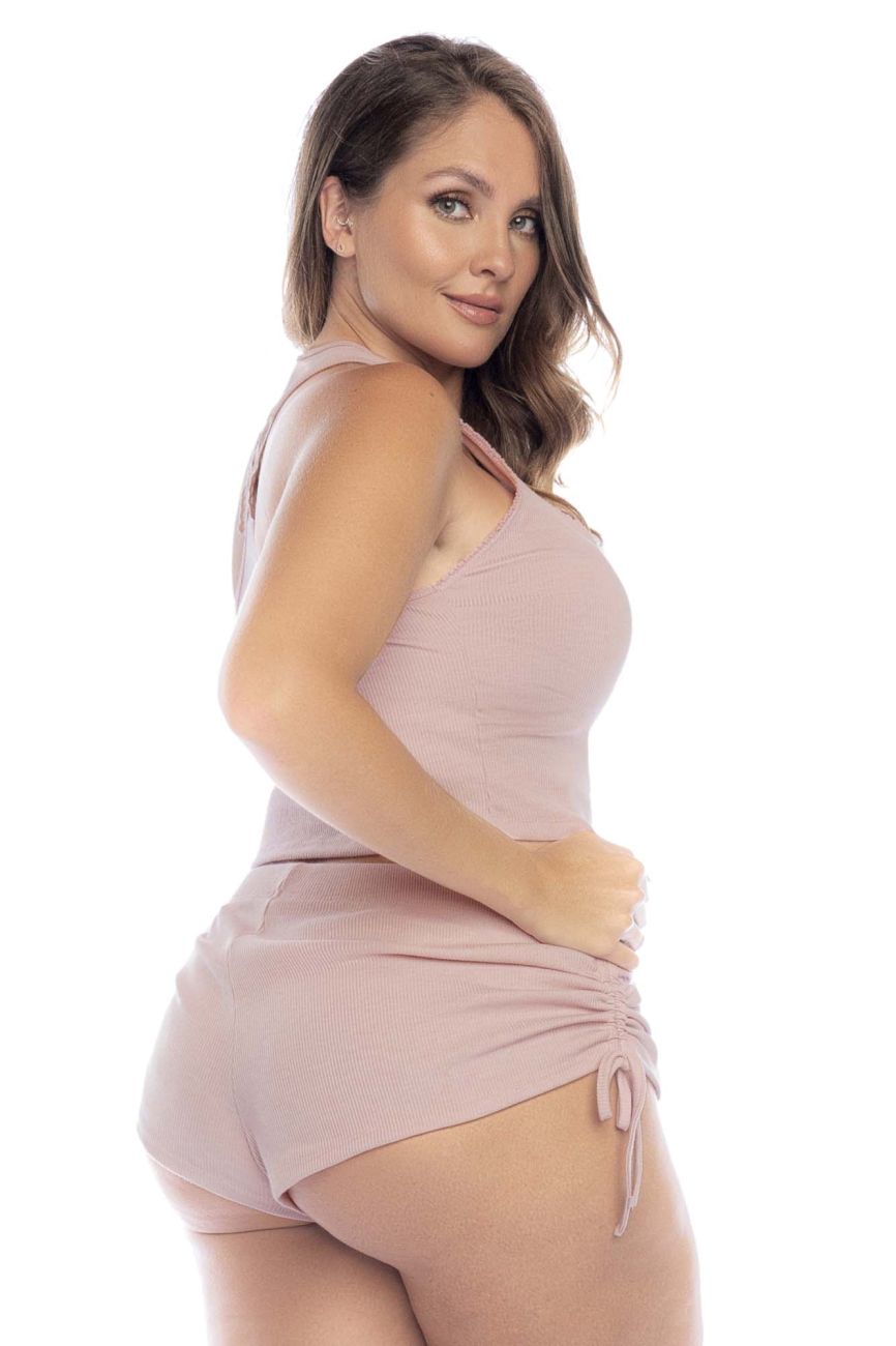Mapale 7570X Curvy Size Two Piece Pajama Set Color Rose.