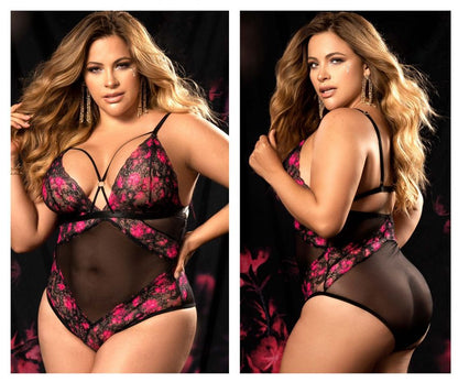 Mapale 8644X Curvy Size Teddy Color Black Print.