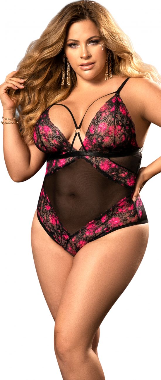 Mapale 8644X Curvy Size Teddy Color Black Print.