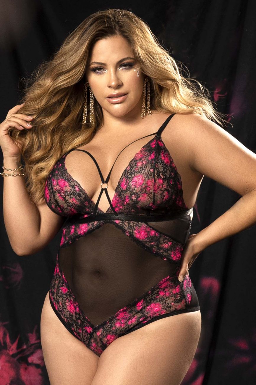 Mapale 8644X Curvy Size Teddy Color Black Print.