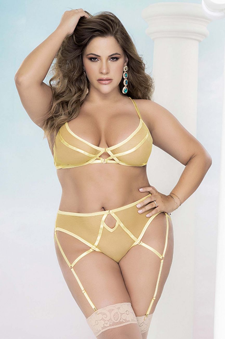 Mapale 8663X Curvy Size Two Piece Set Color Amalfi Yellow.