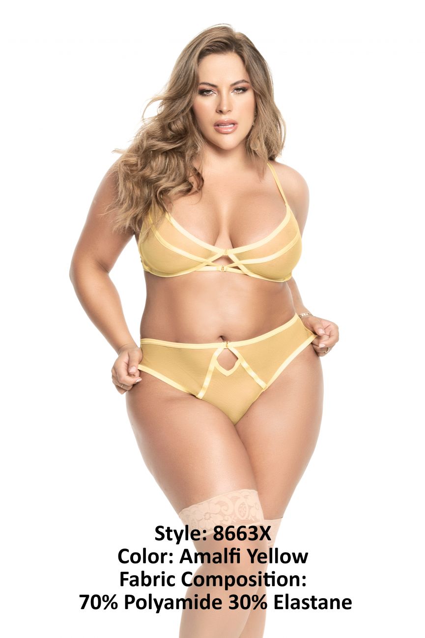 Mapale 8663X Curvy Size Two Piece Set Color Amalfi Yellow.