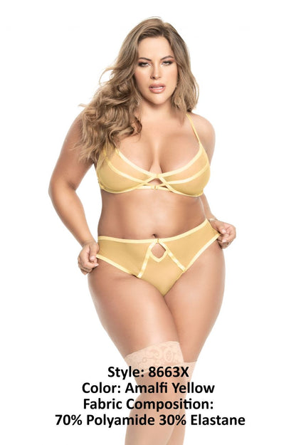Mapale 8663X Curvy Size Two Piece Set Color Amalfi Yellow.