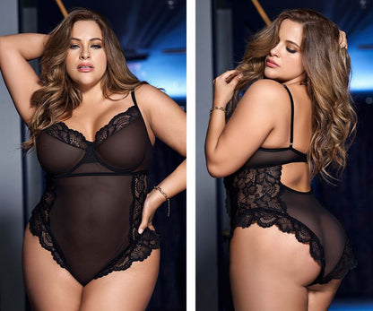 Mapale 8684X Curvy Size Teddy Color Black.