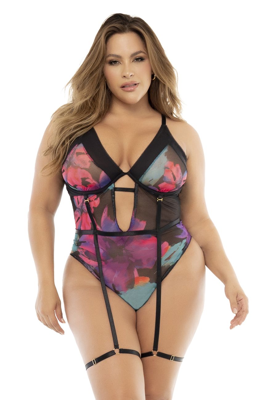 Mapale 8774X Curvy Size Teddy Color Dream Flower Print.
