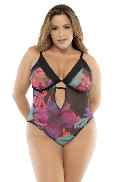 Mapale 8774X Curvy Size Teddy Color Dream Flower Print.