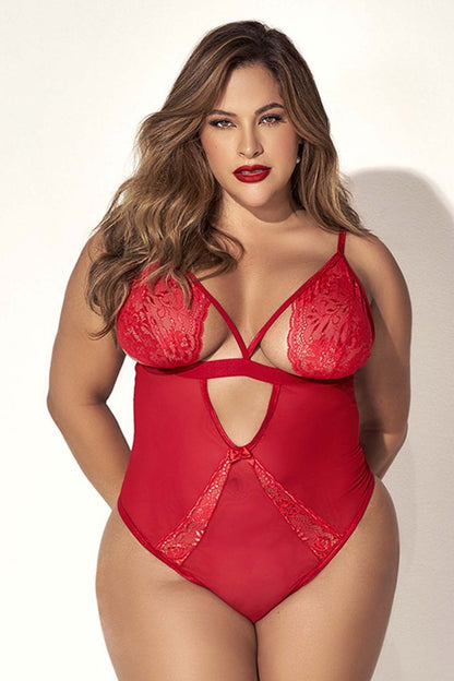 Mapale 8814X Curvy Size Teddy Color Red.