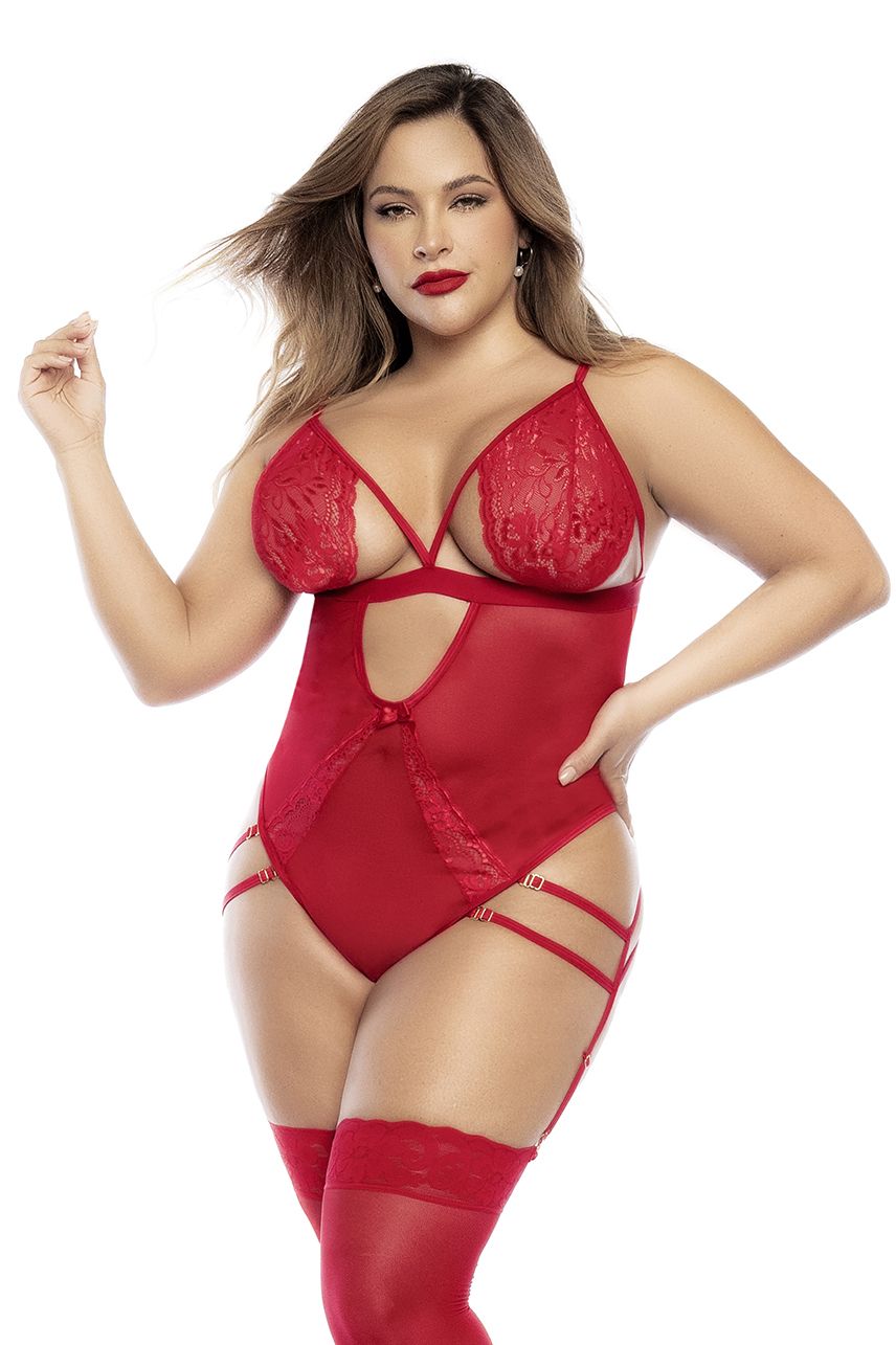 Mapale 8814X Curvy Size Teddy Color Red.