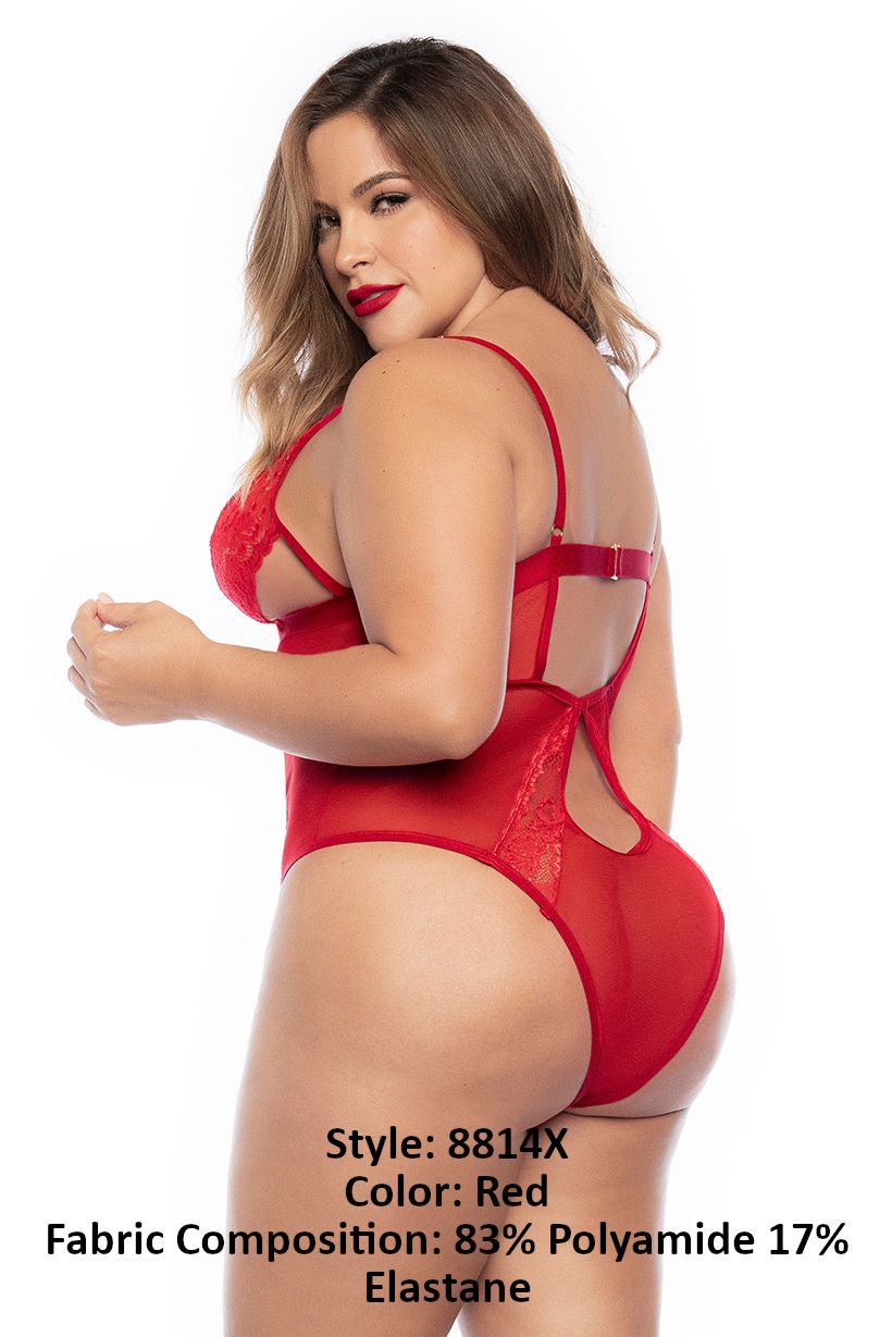 Mapale 8814X Curvy Size Teddy Color Red.