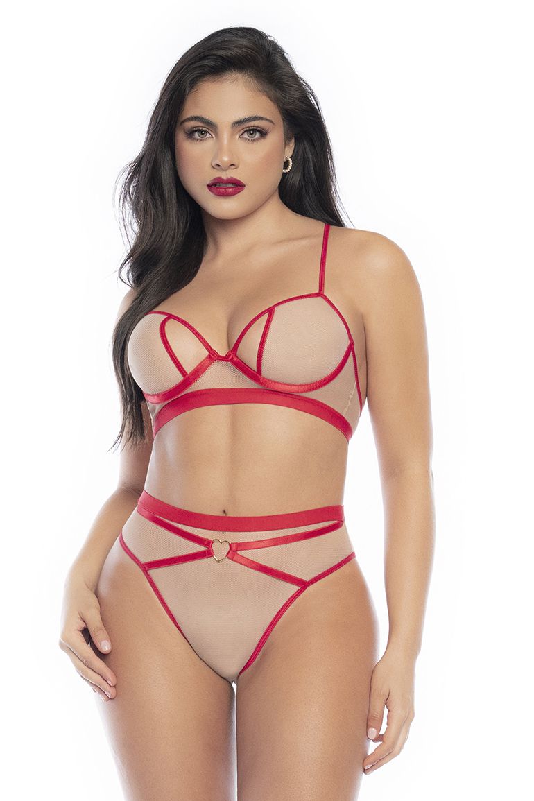 Mapale 8820 Two Piece Set Color Nude-Red.