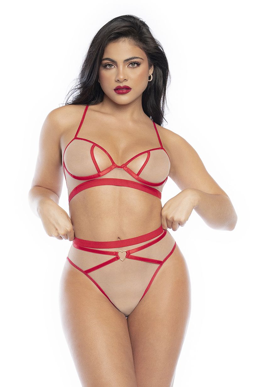 Mapale 8820 Two Piece Set Color Nude-Red.