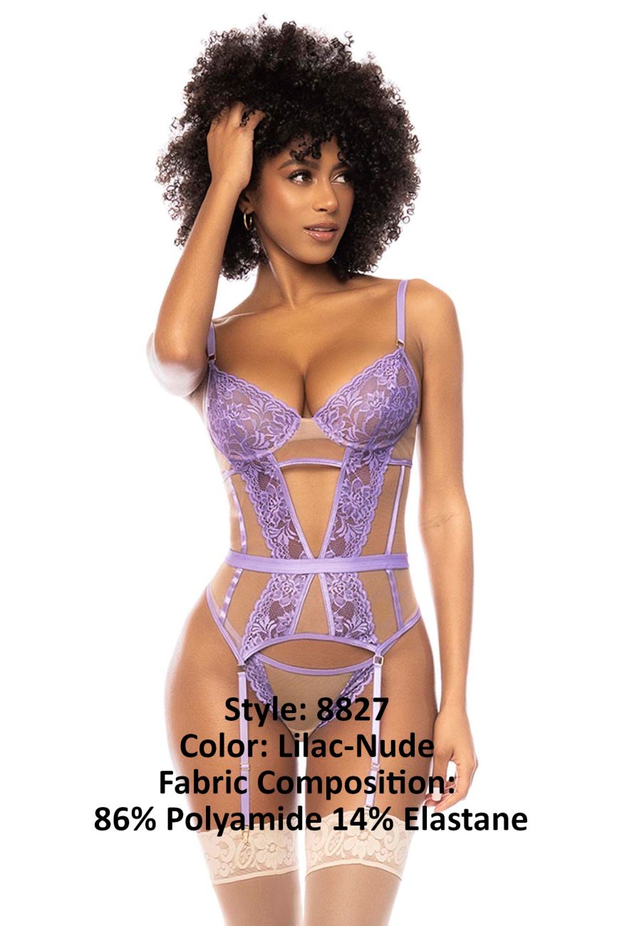Mapale 8827 Danna Two Piece Set Color Lilac-Nude.