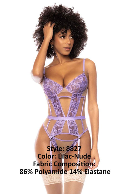 Mapale 8827 Danna Two Piece Set Color Lilac-Nude.