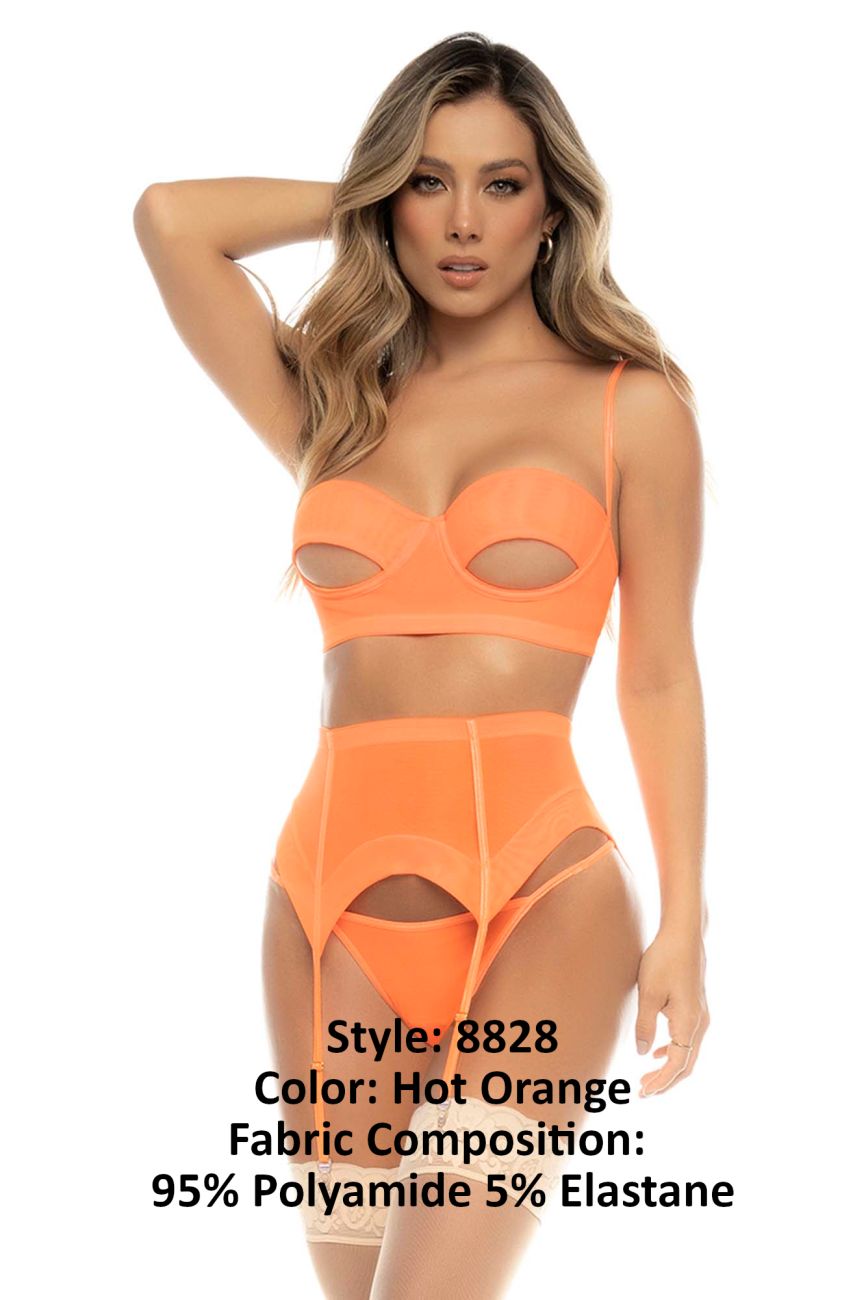 Mapale 8828 Sasha Three Piece Set Color Hot Orange.