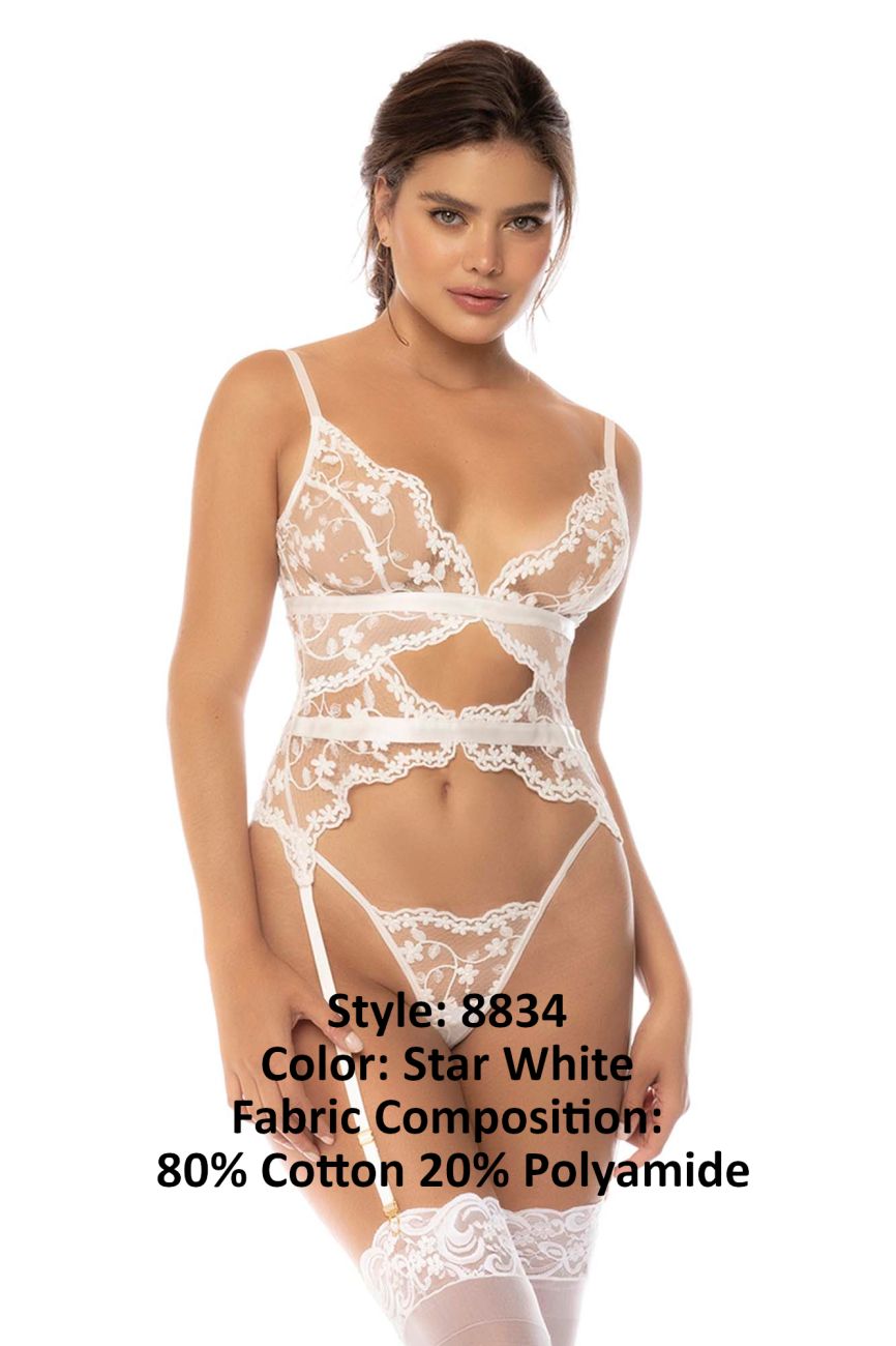 Mapale 8834 MaX Curvy Sizeine Two Piece Set Color Star White.