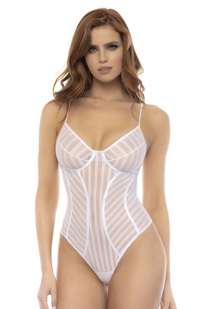 Mapale 8843 Emery Bodysuit Color White.
