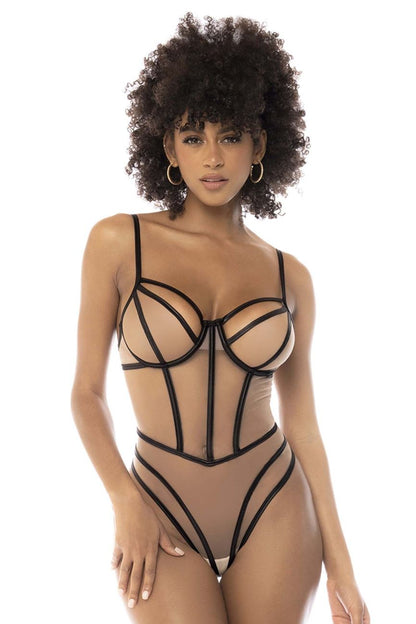 Mapale 8847 Promise Bodysuit Color Nude-Black.