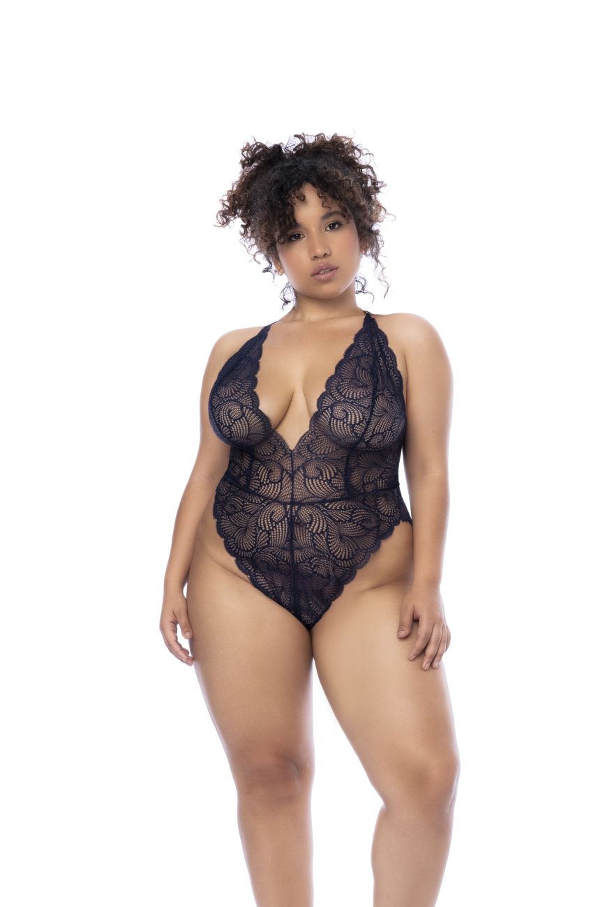 Mapale 8875X Curvy Size Bodysuit Color Midnight Blue.