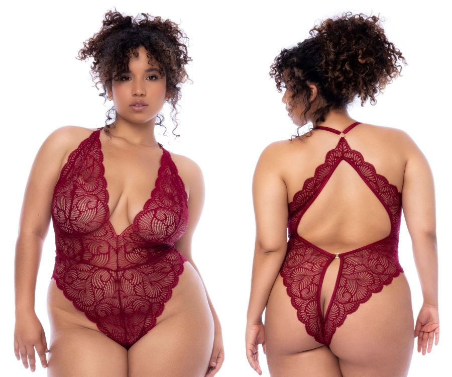 Mapale 8875X Curvy Size Bodysuit Color Rosewood.