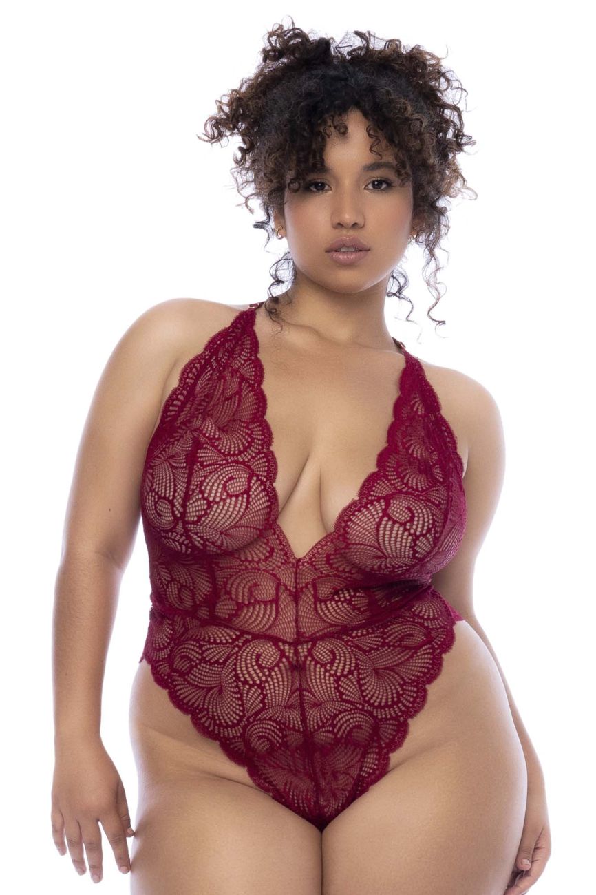 Mapale 8875X Curvy Size Bodysuit Color Rosewood.