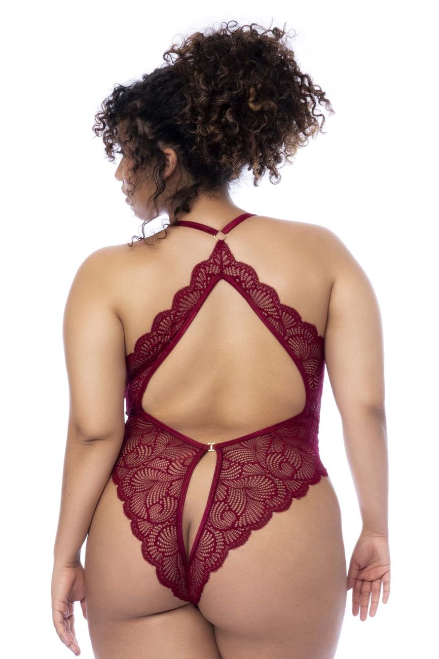 Mapale 8875X Curvy Size Bodysuit Color Rosewood.