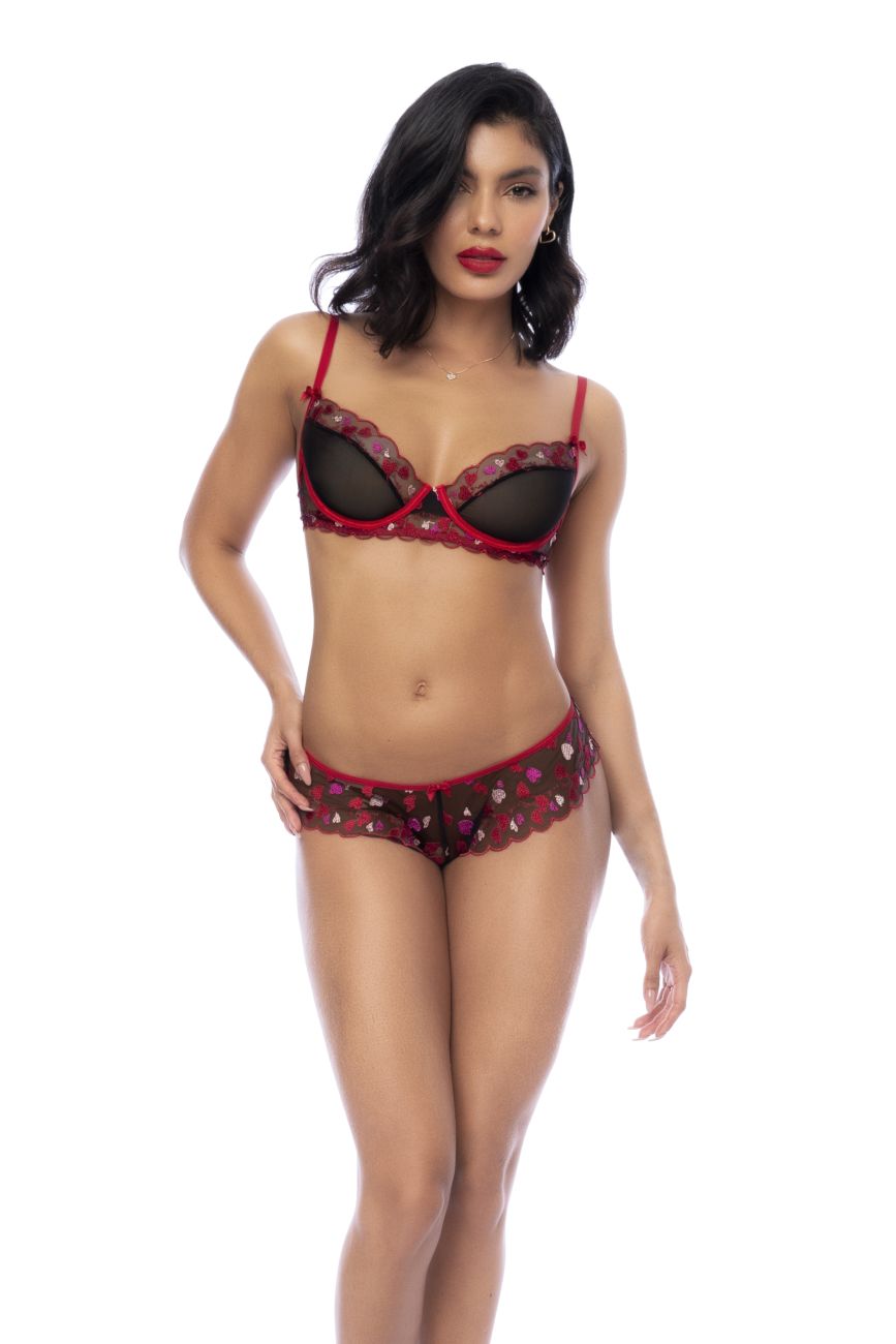 Mapale 8898 Three Piece Set Color Black-Red.