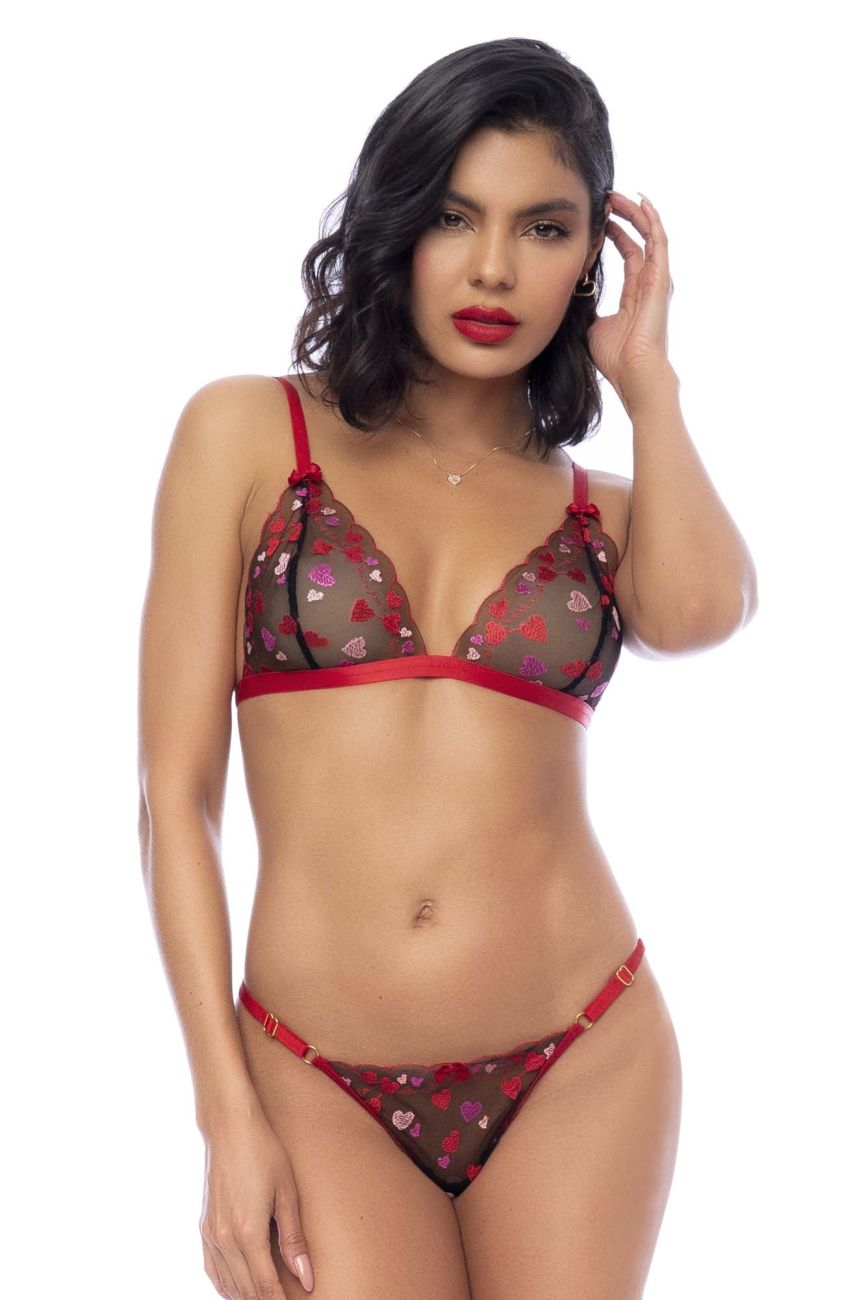 Mapale 8899 Two Piece Set Color Black-Red.
