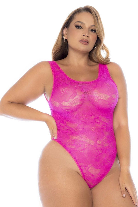Mapale 8921X Curvy Size Bodysuit Color Pink.