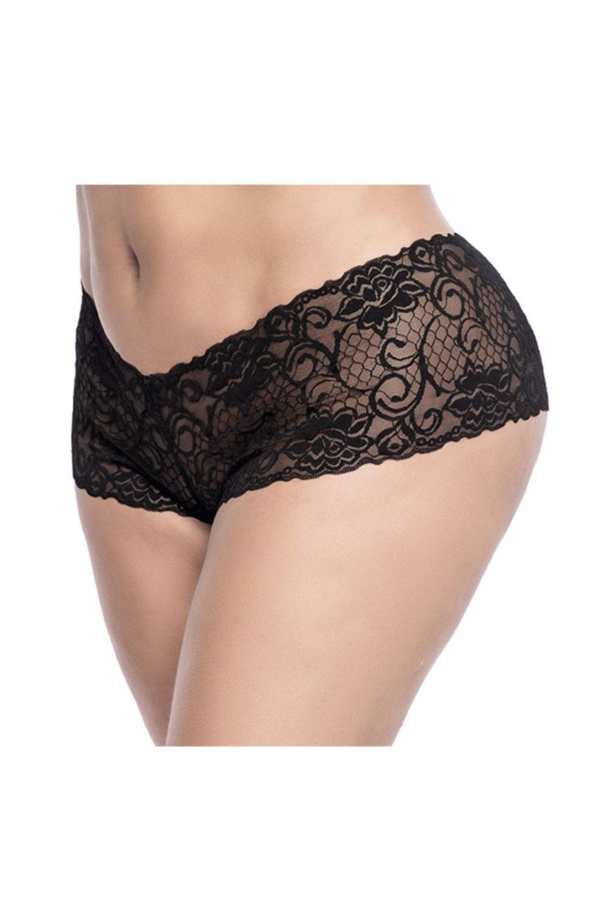 Mapale 90X Curvy Size Lace Boyshort Color Black.