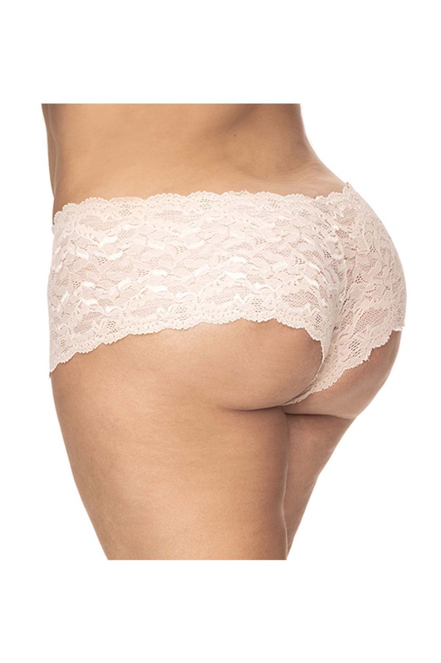 Mapale 90X Curvy Size Lace Boyshort Color Ivory.