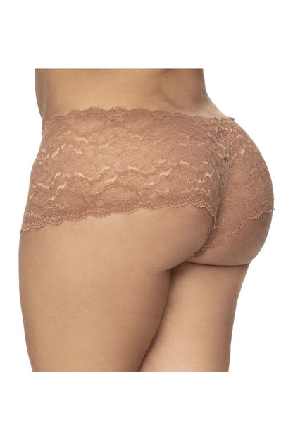 Mapale 90X Curvy Size Lace Boyshort Color Taupe.