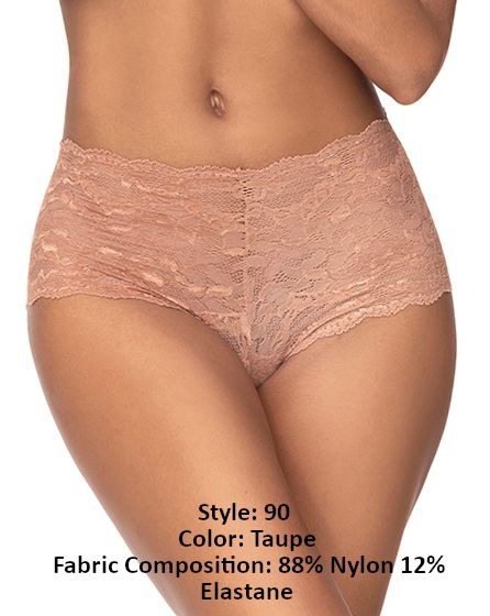 Mapale 90 Lace Boyshort Color Taupe.