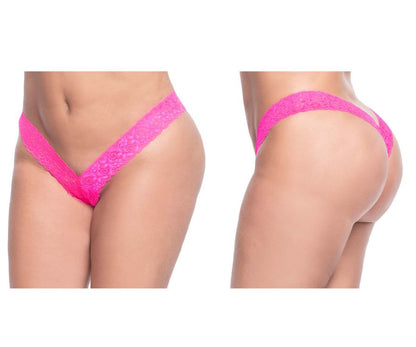 Mapale 93X Curvy Size Lace Boyshort Color Hot Pink.