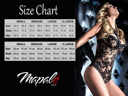 Mapale 8791 Bodysuit Color Black.
