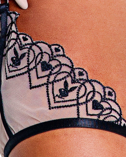 Playboy Bunny Kiss 3-Piece Chaps Set Roma Confidential