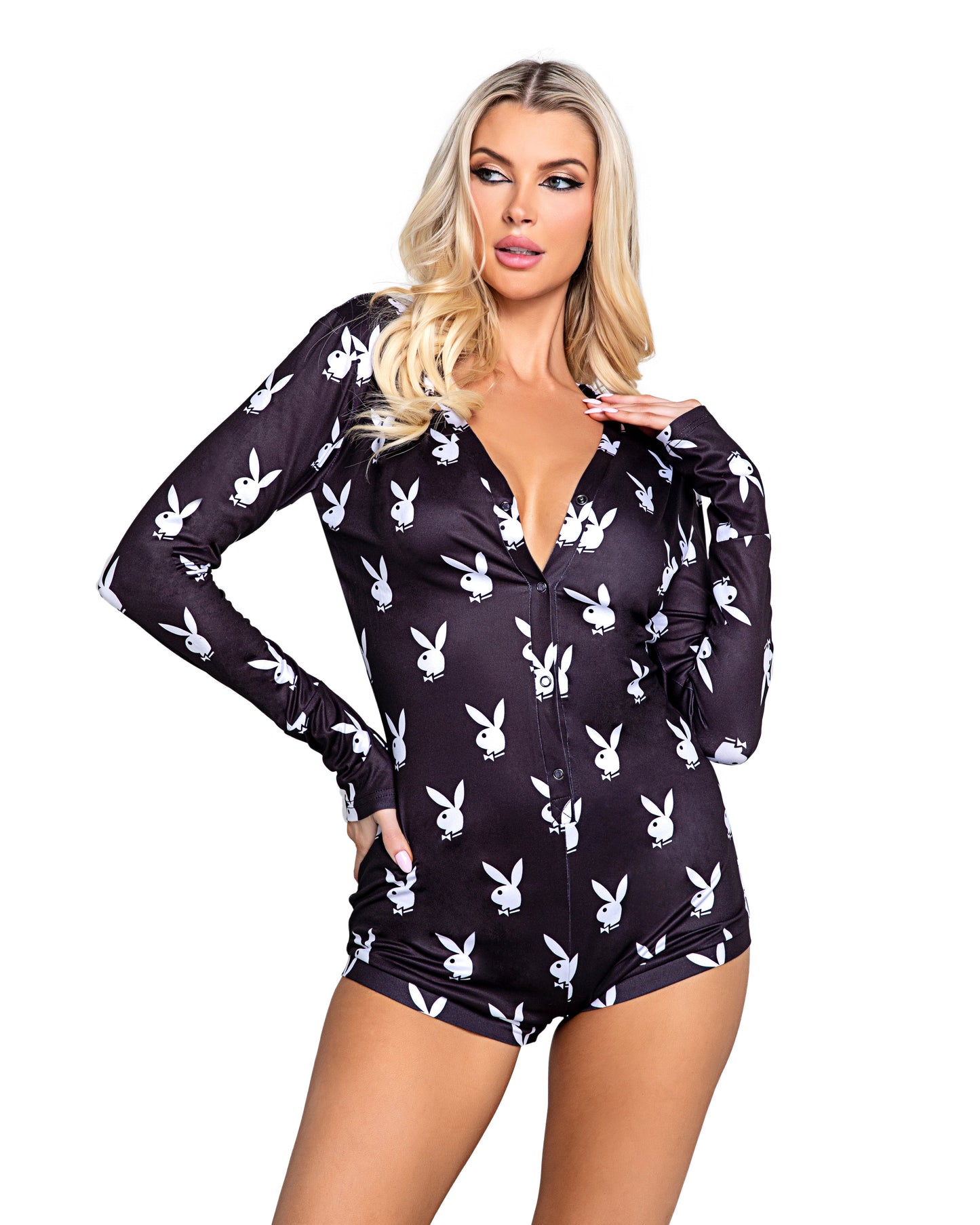Playboy Slumber Bunny Romper Roma Confidential