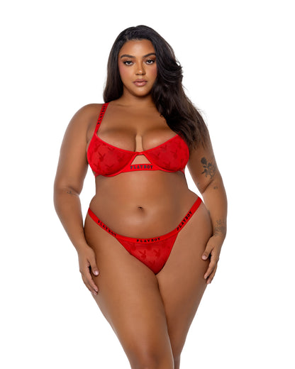 Playboy Bunny Rouge 2pc Set Roma Confidential