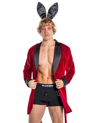 Playboy Mens Smoke Lounge Robe Roma Confidential