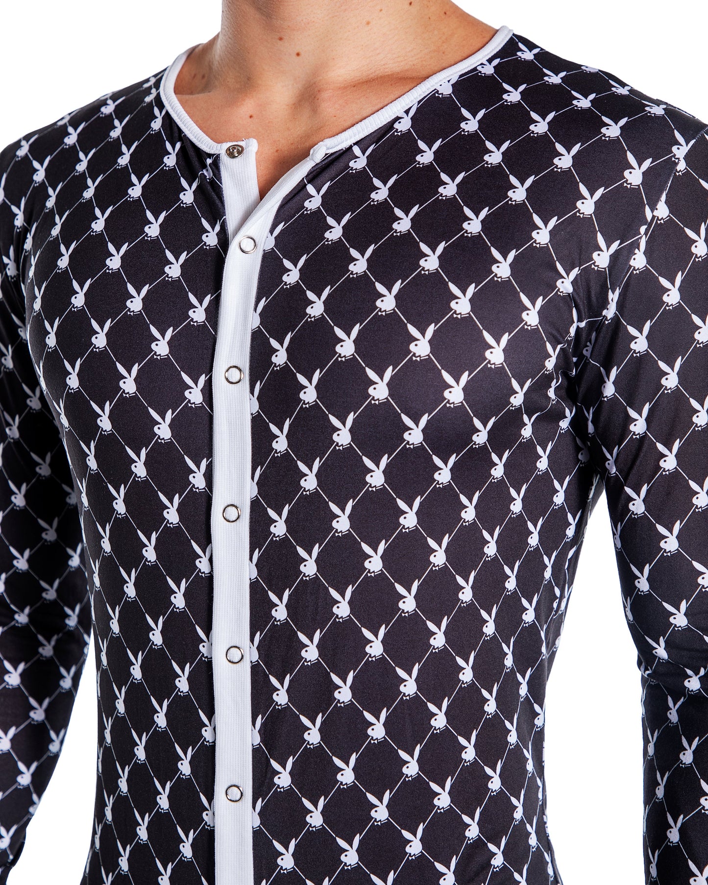 Playboy Mens Bunny Cozy Lounge Union Suit Roma Confidential