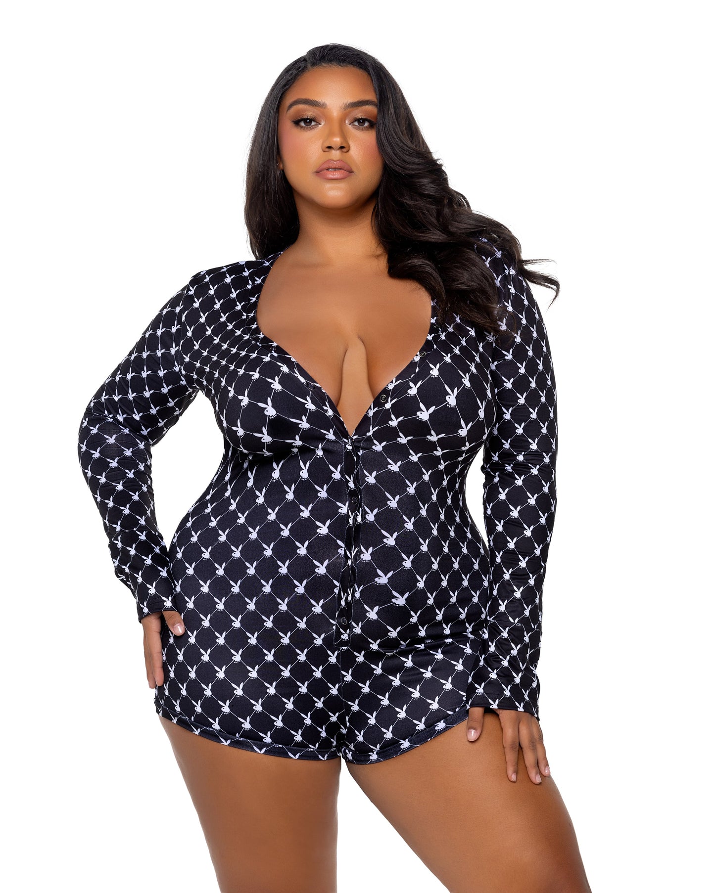 Playboy Bunny Cozy Lounge Romper Roma Confidential