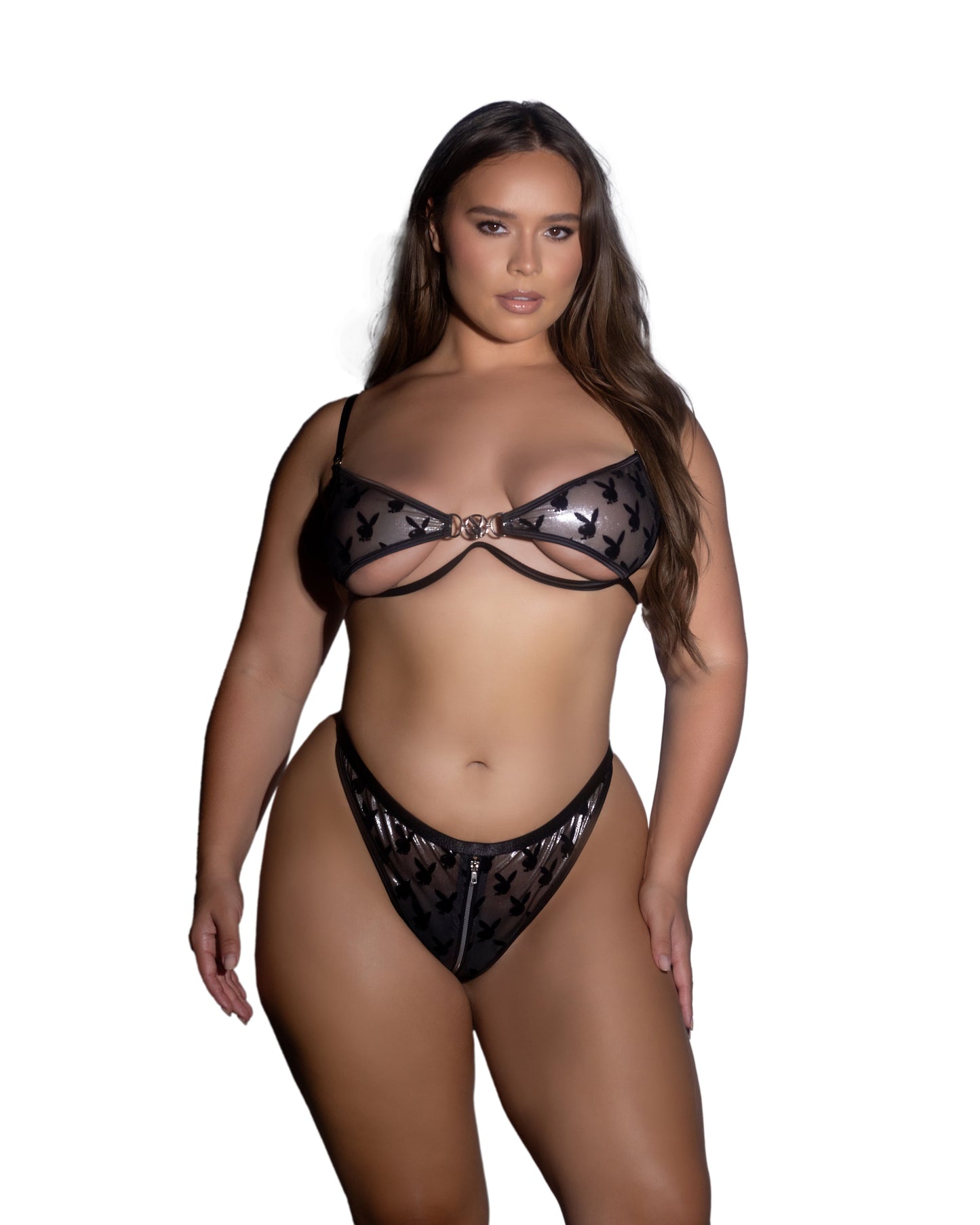 Playboy Shimmer Bunny 2pc Set Roma Confidential