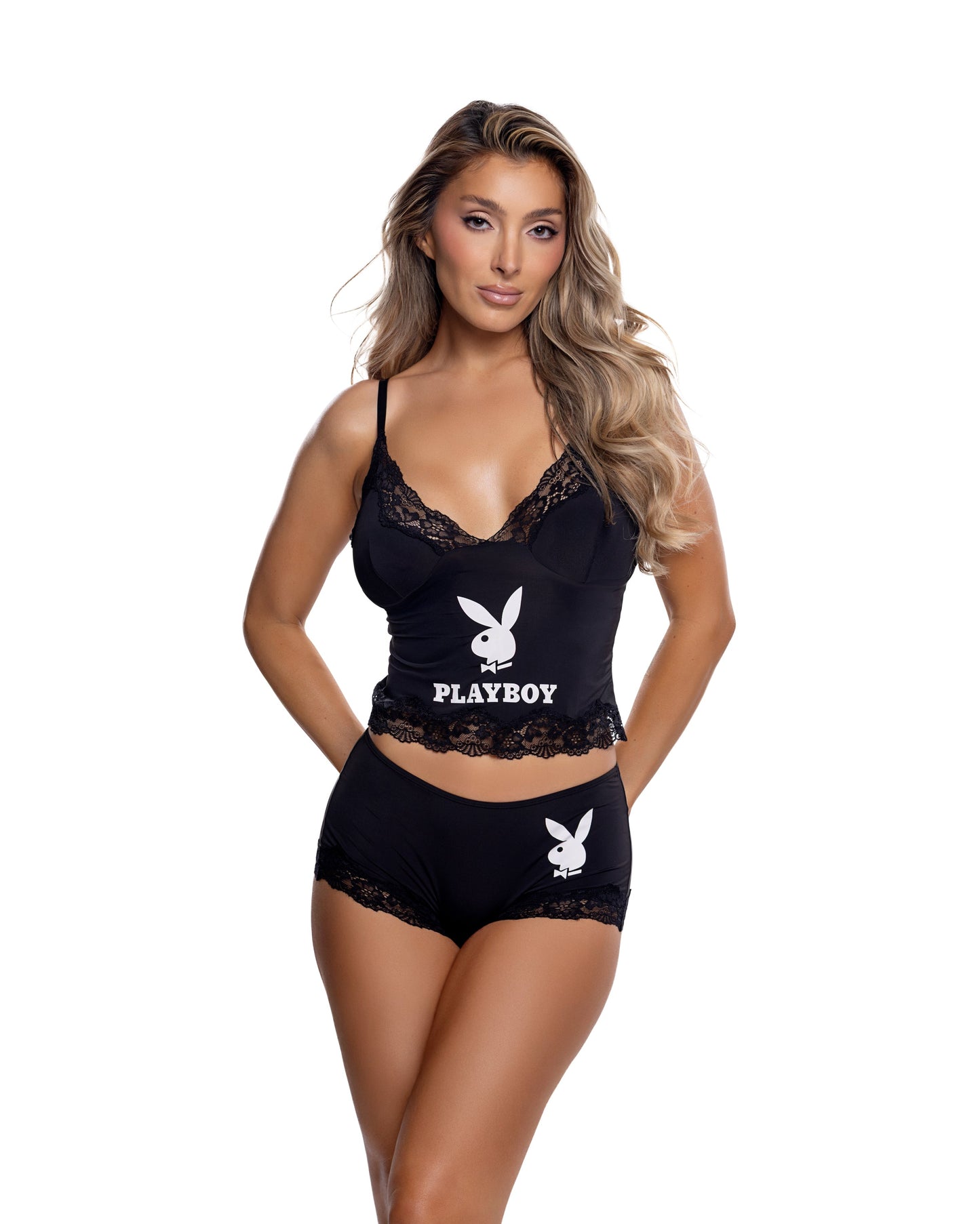 Playboy Cheeky Bunny 2pc Lounge Cami Set Roma Confidential