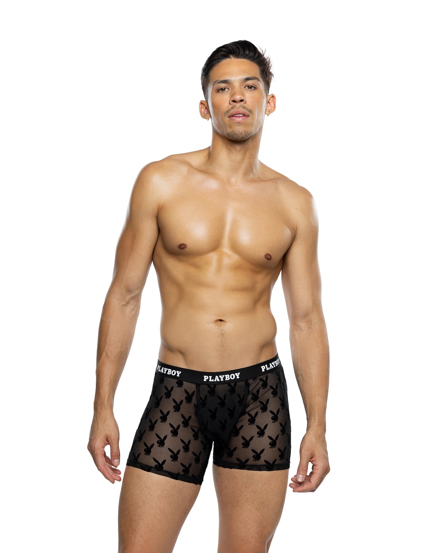 Playboy Mens Burnout Bunny Boxer Briefs Roma Confidential