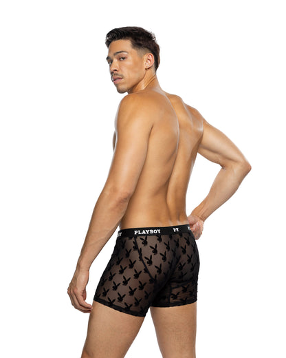 Playboy Mens Burnout Bunny Boxer Briefs Roma Confidential