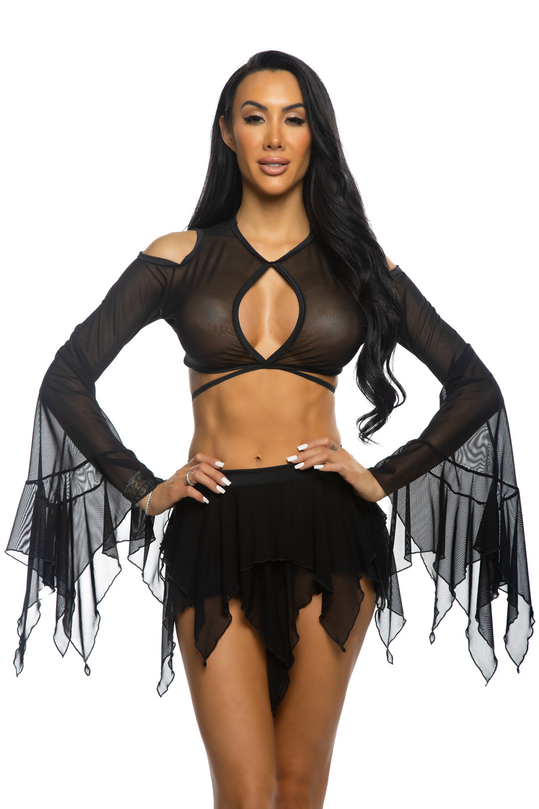 J. Valentine Rave Mesh Flow Skirt